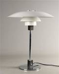 Poul Henningsen, PH 43 bordlampe, hvidlakeret