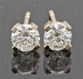 Earrings in 14k  set with brilliant cut diamonds 0.70 ct