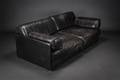 De Sede. 2½--pers. modulsofa beterukket med sort læder, model DS 76