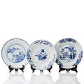 Tallrikar, 3 st Kina, 171800-tal 