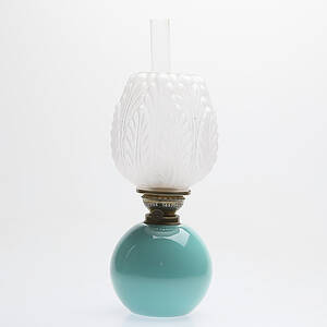 BORDSFOTOGENLAMPA, glasmetall, med brännarrör, ca 1900.