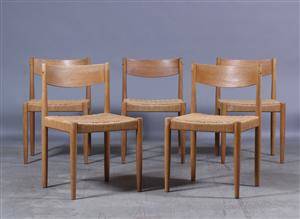 Dansk møbelproducent. Spisestole, egetræ 5