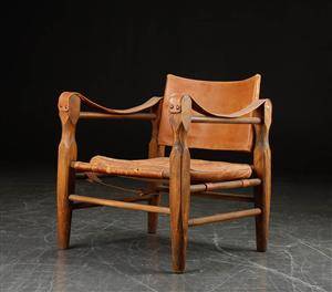 Safaristol, eg og læder, dansk møbelproducent