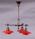 Loftlampe af messing