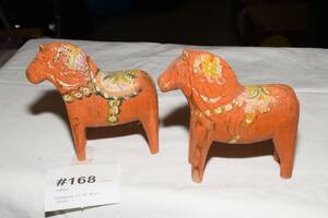 Dalahästar 2 st, H 15 cm