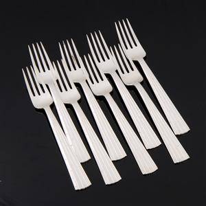 Jens Harald Quistgaard Champagne, sæt middagsgafler af sølv 8