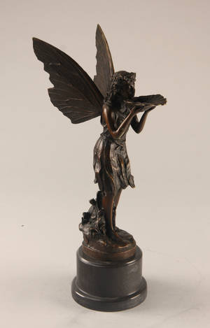 Bronzefigur af elverpige