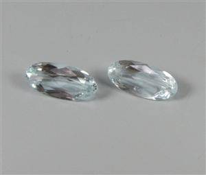 Paar loser Aquamarine, ca. 3.95 ct.  2 