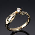 Toftegaard. Brillantring i 14 kt. guld, 0.09 ct. 