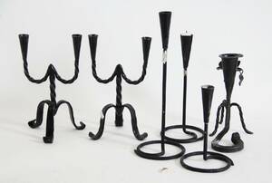 Ljusstakar i smide, 7st, 1900-tal