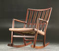 Hans J. Wegner. Gyngestol af mahogni, model ML-33  