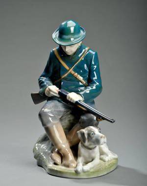 Kgl. P. porcelænsfigur Jæger