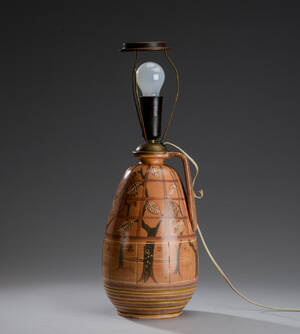 Bordlampe af keramik