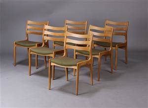 Dansk møbelproducent. Spisestole, egetræ 6