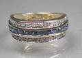 Safir- og diamantring