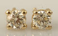 Earrings 14k gold with brilliant cut diamonds 0.65 ct