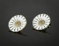 Georg Jensen Daisy ørestikker af forgyldt sterlingsølv. 2