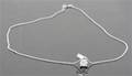 Pendant in 14k set with briliant cut diamond 0.38 ct 