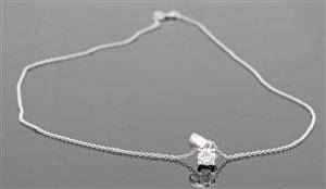 Pendant in 14k set with briliant cut diamond 0.38 ct 
