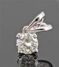 Pendant in 14k set with brilliant cut diamond 0.30 ct