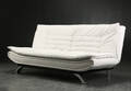 Sovesofa, hvidt læder