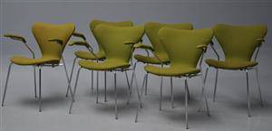 Arne Jacobsen, seks stole model 3207 6