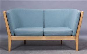 Stouby. Tre-pers. tremmesofa, bøgetræ  