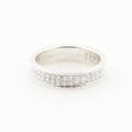Halvalliansring ca 0.54 ct 18K