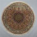 Figural persisk Tabriz tæppe. Ø 200 cm.