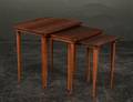 Sæt på tre Indskudsborde palisander og teak 