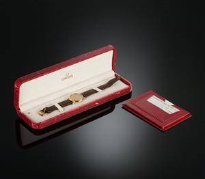 Omega De Ville, herrearmbåndsur af 18 karat guld