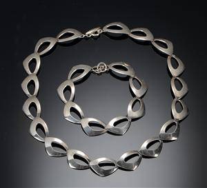 Halskæde og armbånd i sølv 2