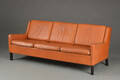 Tre-personers sofa, brunt læder
