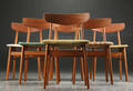 Seks Farstrup spisestuestole i teak 6 