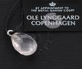Ole Lynggaard. Vedhæng af 18 kt. hvidguld prydet med rosa kvarts