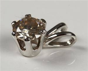 Vedhæng, 14 kt guld, brillant