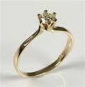 Ring, 14 kt guld, brillant