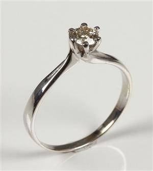 Ring, 14 kt guld, brillant
