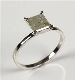 Ring, 14 kt guld, diamant