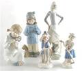 Parti porslinsfiguriner. Goebel, Bing  Gröndahl, Lladro mm 8