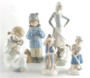 Parti porslinsfiguriner. Goebel, Bing Gröndahl, Lladro mm 8