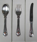 Georg Jensen. Tre dele barnebestik 3