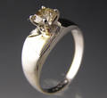 Solitaire ring ca. 0.84 ct.