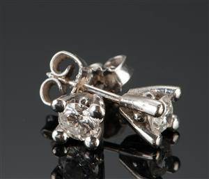Hvidgulds ørestikker 0,80 ct