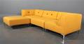 Morten Voss. THE SOFA FIFTYONE. Modulsofa med udskiftelige knapper. Razor stof i Deep Yellow