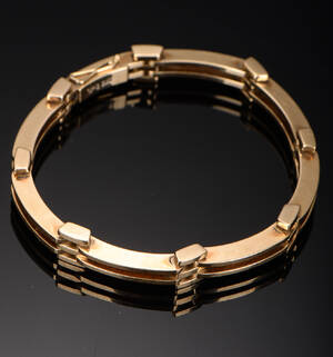 Armbånd af 14 kt guld, ca. 35 gram