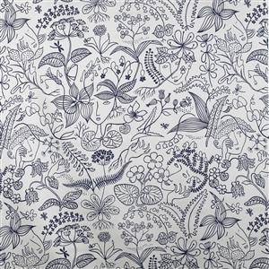 Tyg, Stig Lindberg, Grazia Grande, blå, satin, 10 m