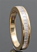 18kt baguette-cut diamond wedding ring approx. 0.33ct