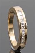 18kt princess and baguette-cut diamond wedding ring approx. 0.25ct