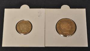 Christian IX  fra 1890 - 20-kr  10-kr - begge i guld. 2